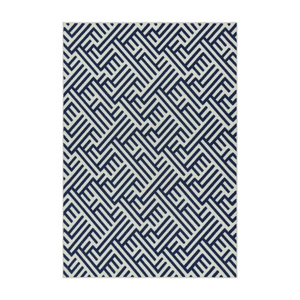 Covor Asiatic Carpets Antibes, 160 x 230 cm, albastru-alb