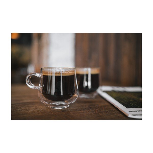 Set 2 căni din sticlă dublă Vialli Design, 250 ml-image-4