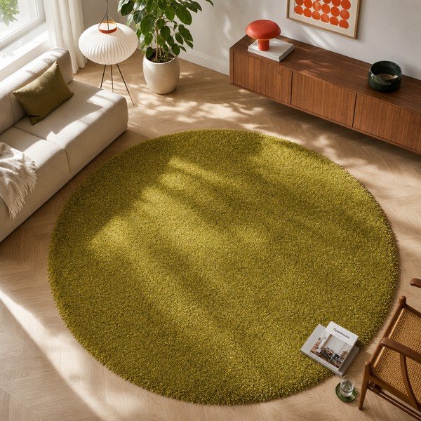 Covor rotund Universal Aqua Liso, ø 80 cm, verde-image-4