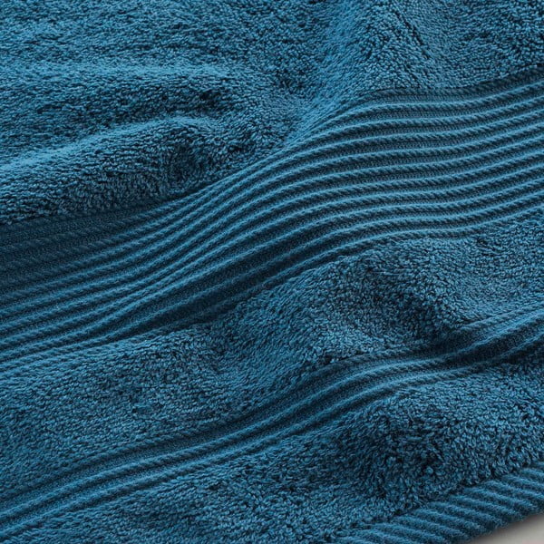 Prosop albastru închis din bumbac din frotir 90x150 cm Tendresse – douceur d'intérieur-image-2
