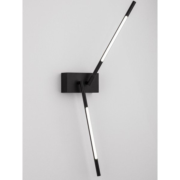 Aplică de perete neagră LED cu structură flexibilă din metal Raccio – Nova Luce-image-2