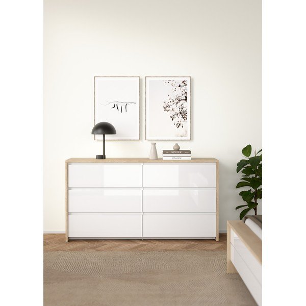 Comodă albă 157x84x48 cm Next – Tvilum-image-1