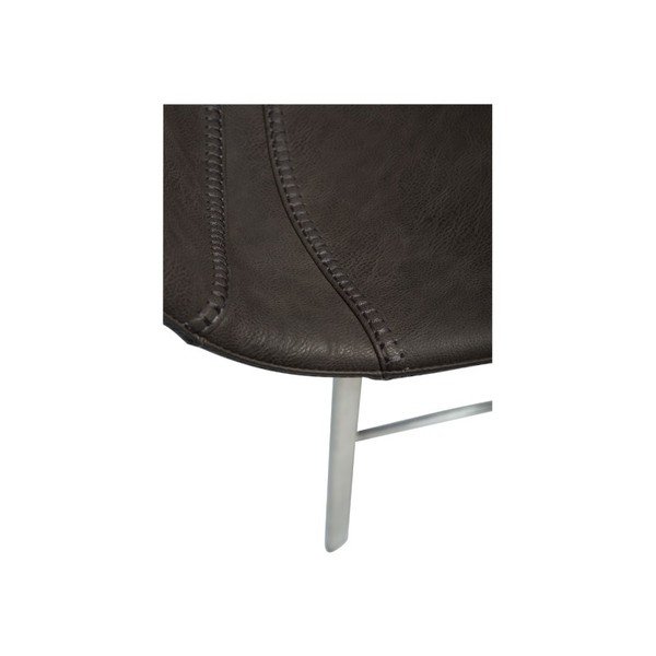 Scaun de bar cu picioare metalice DAN–FORM Pitch, gri-image-1