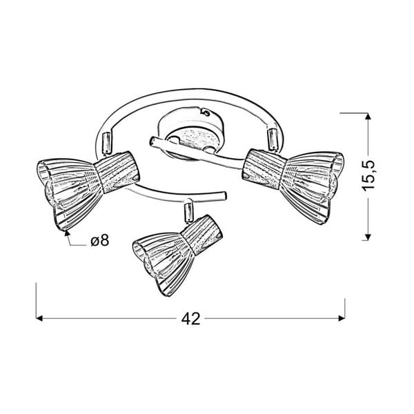 Spot alb/în culoare naturală 42x42 cm Chile – Candellux Lighting-image-1