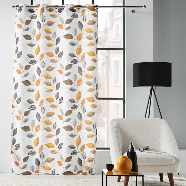 Draperie galbenă/albă 140x280 cm Vahine – douceur d'intérieur-image-2