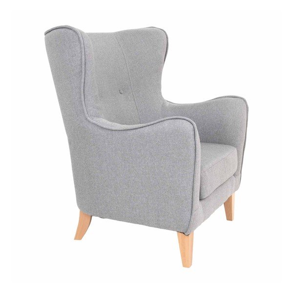 Fotoliu cu spătar înalt House Nordic Campo, gri deschis-image-3