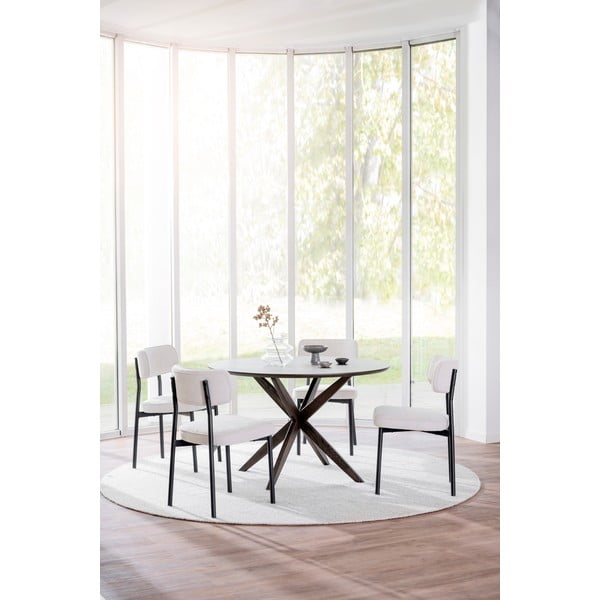 Scaune de dining albe/bej 2 buc. Paisley - Rowico-image-2