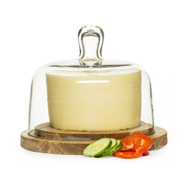 Tocător pentru brânză cu capac de sticlă Sagaform Oval-image-2