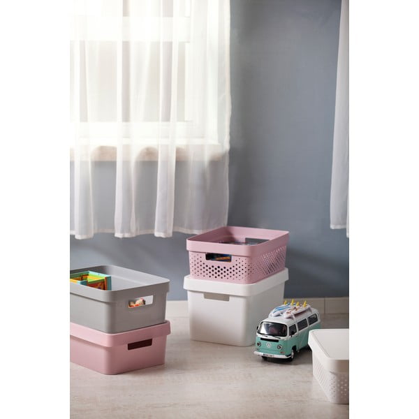 Cutie de depozitare Curver Simpla Lungo Holes, alb-image-3