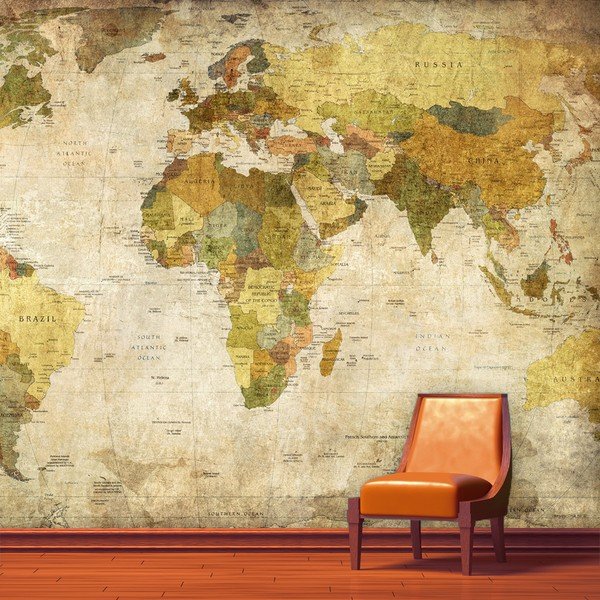 Tapet, format mare, World Map