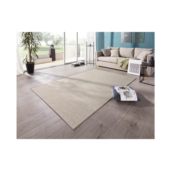 Covor potrivit pentru exterior Elle Decoration Bloom Croix, 160 x 230 cm, bej - crem-image-1