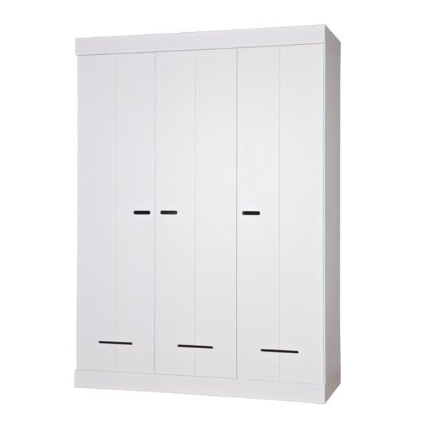 Șifonier cu 3 uși WOOOD Locker, alb-image-1
