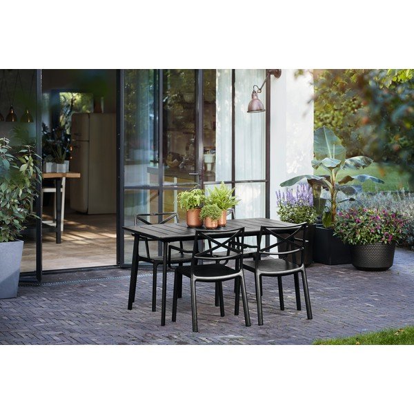 Scaun de grădină negru din plastic Metalix – Keter-image-2