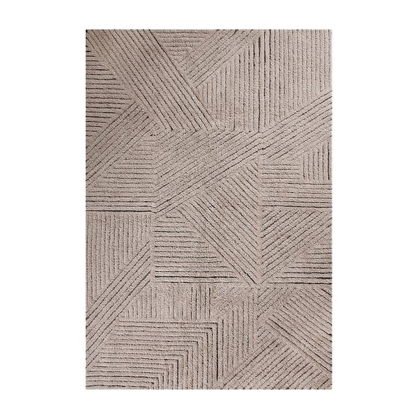 Covor maro deschis lavabil/țesut manual din lână 170x240 cm Golden Coffee – Lorena Canals