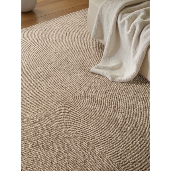 Covor bej țesut manual din lână 120x180 cm Eleni Light Beige – Hanse Home-image-3