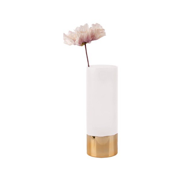 Vază PT LIVING Glamour, înălțime 25 cm, alb-auriu-image-1