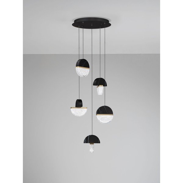 Lustră neagră LED cu intensitate reglabilă din metal ø 46 cm Dorin – Nova Luce-image-3