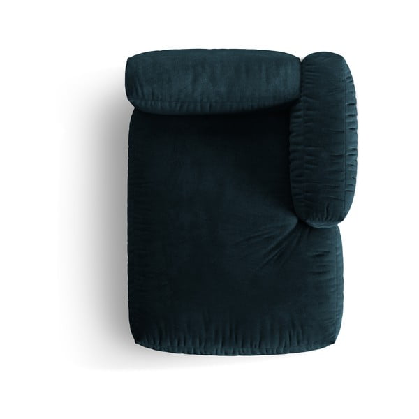 Modul pentru canapea modulară albastru închis cu tapițerie din catifea (cu colț pe partea dreaptă) Martina – Micadoni -image-4