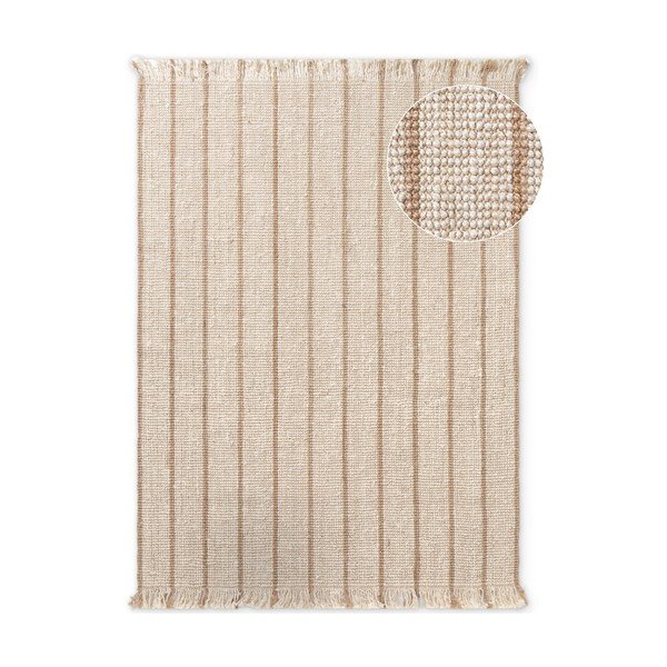 Covor crem țesut manual din iută 160x230 cm Harvest Sierra – Elle Decoration