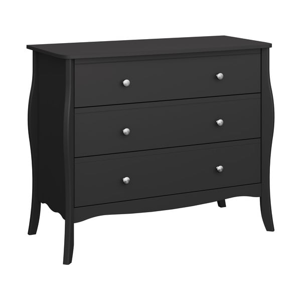 Comodă neagră joasă 97x80 cm Baroque - Tvilum-image-2