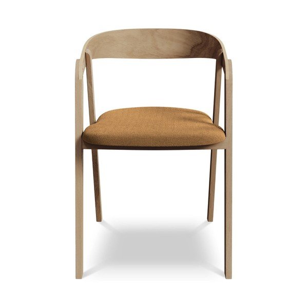 Scaun de sufragerie teracotă din lemn masiv Erika – Makamii-image-1