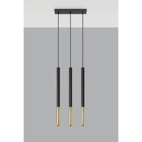 Lustră Sollux Asarot 3L, negru-auriu-image-3