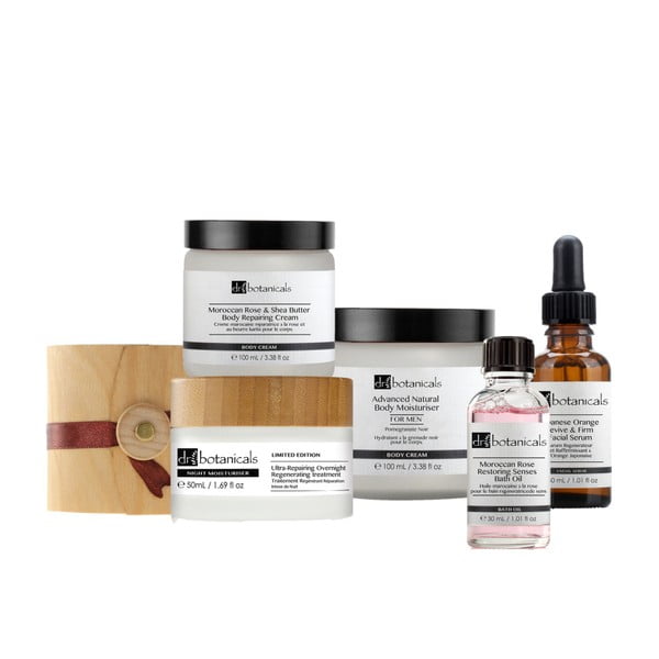 Set produse cosmetice pentru piele matură deshidratată Dr. Botanicals Wooden Limited