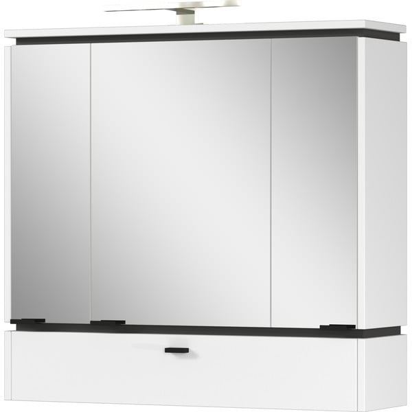 Dulap de baie alb cu oglindă/cu iluminare 79x80 cm Modesto – Germania-image-1