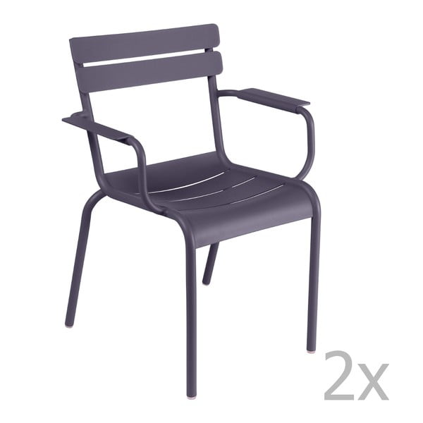 Set 2 scaune cu mânere Fermob Luxembourg, lila