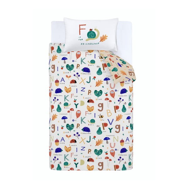 Lenjerie de pat pentru copii pentru pat de o persoană 140x200 cm Woodland Alphabet – RHS-image-2