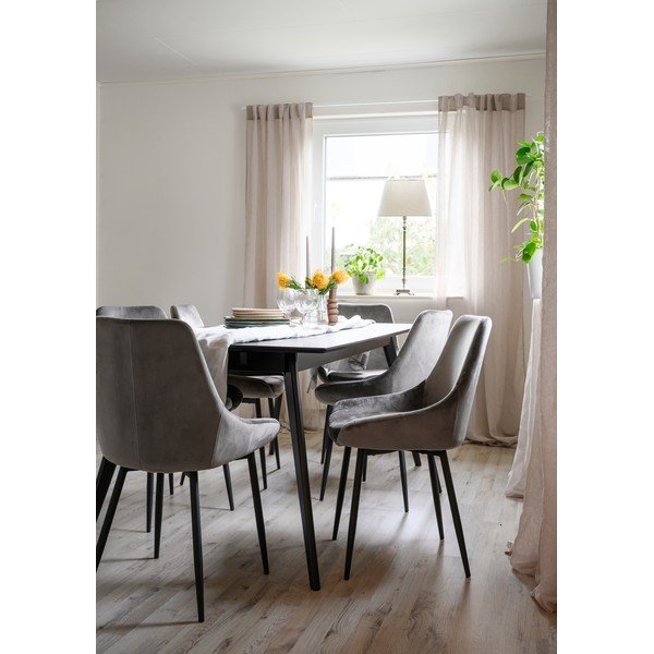 Masă de dining extensibilă cu blat cu aspect de lemn de  frasin  90x190 cm Yumi – Rowico-image-1