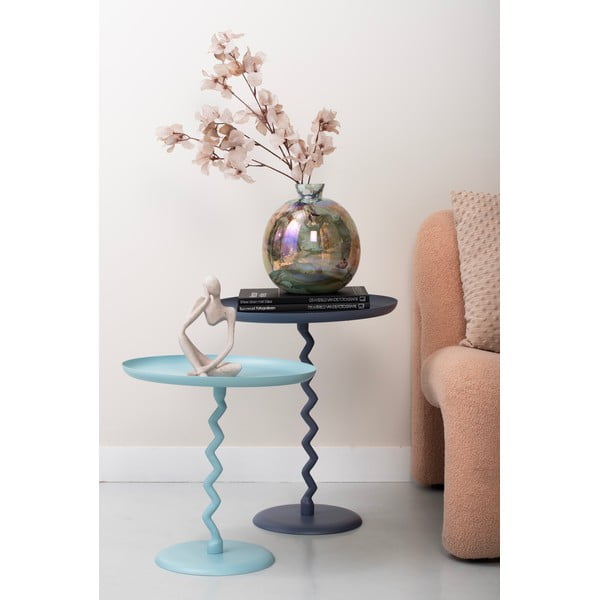 Măsuță auxiliară rotundă din metal ø 40 cm Zig Zag – Leitmotiv-image-1