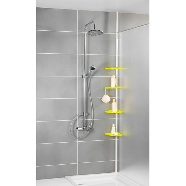 Raft telescopic pentru duș Wenko Compact, auriu-image-1