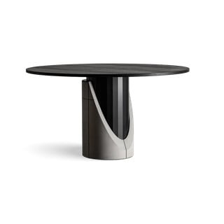 Masă dining cu blat cu aspect de lemn de stejar  140x140 cm Sharp - Lyon Béton