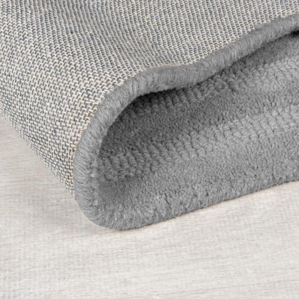 Covor gri țesut manual din lână 200x290 cm Zen Rectangles – Flair Rugs-image-3