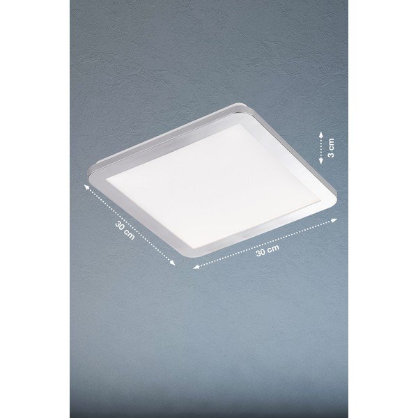 Plafonieră argintie LED 30x30 cm Gotland – Fischer & Honsel-image-1
