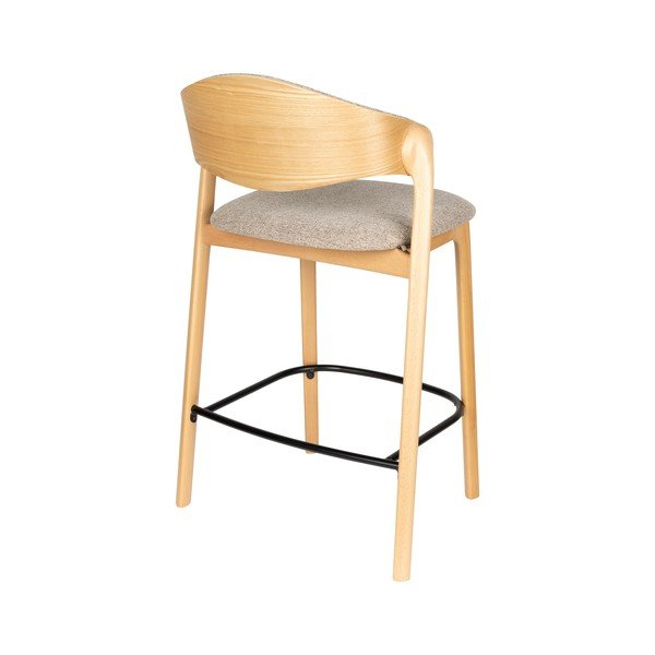 Scaun de bar grej tapițat Babington – Dutchbone-image-3