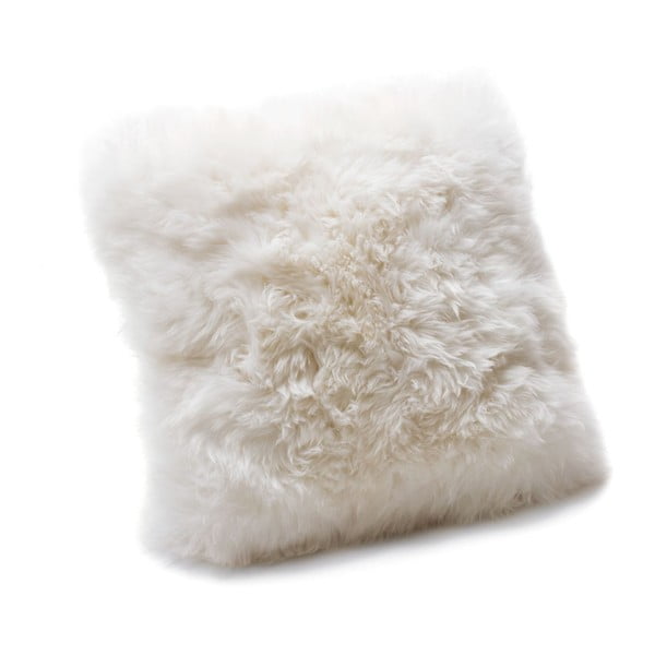 Pernă din blană de oaie Royal Dream Sheepskin, 30 x 30 cm, alb