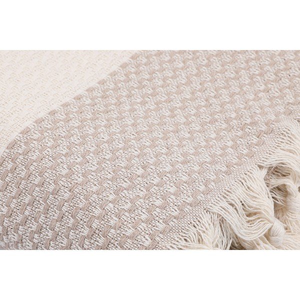 Cuvertură bej din bumbac pentru pat dublu 230x200 cm Seritli – Mijolnir-image-3