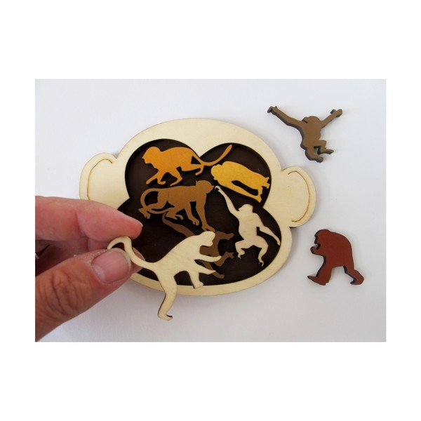 Puzzle din lemn RecentToys Monkey Madness-image-2