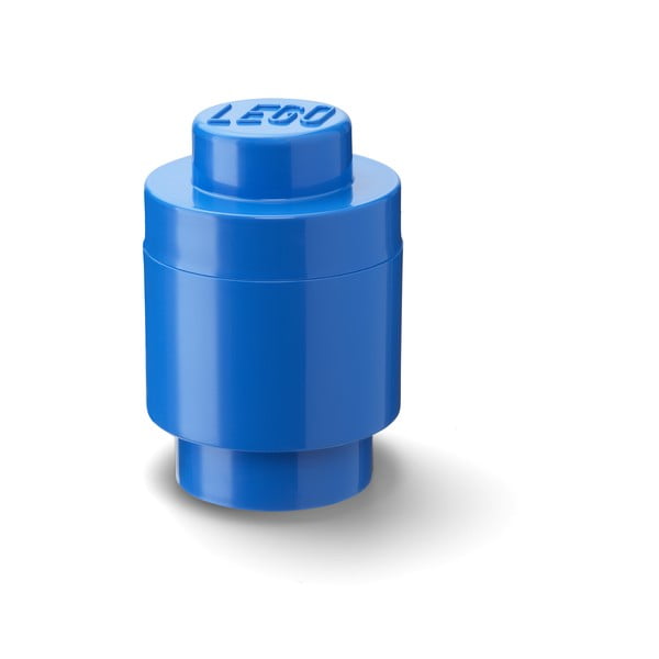Cutie depozitare rotundă LEGO®, albastru, ⌀ 12,5 cm