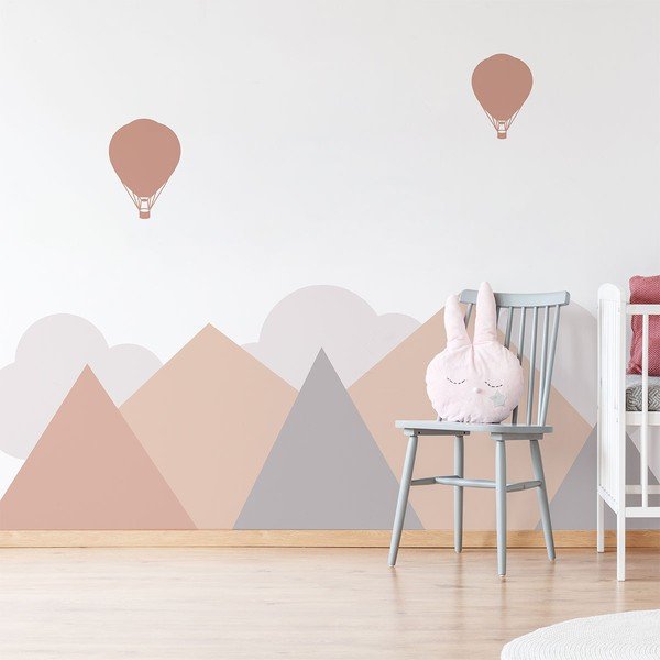 Autocolant de perete pentru copii Ambiance Giant Scandinavian Mountains Stockholm, 180 x 60 cm-image-1