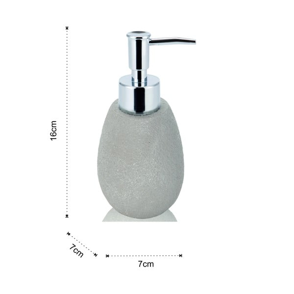 Set de accesorii de baie bej din polirășină Cement – Tomasucci-image-1