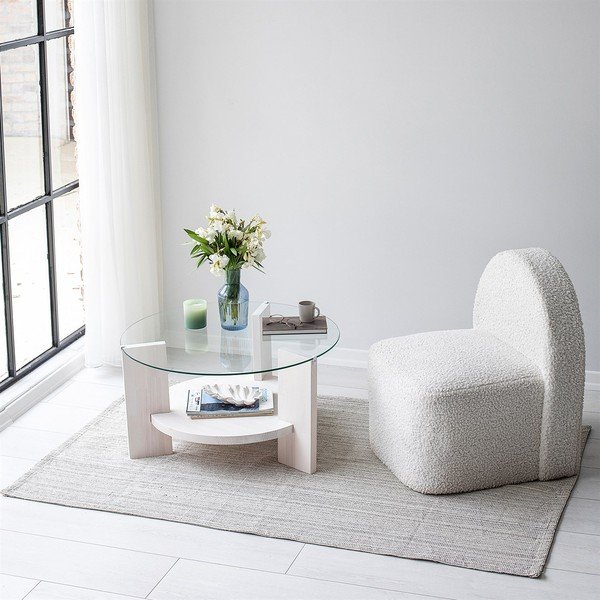 Măsuță de cafea albă rotundă ø 75 cm Mondo – Neostill-image-2