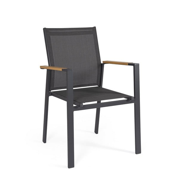 Scaune de grădină gri-antracit 4 buc. din metal Heta   – Bizzotto