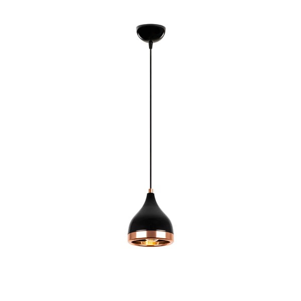 Lustră neagră/arămie ø 14 cm Yildo – Opviq lights