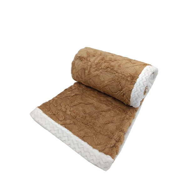 Pătură maro din sherpa 150x200 cm Island – My House