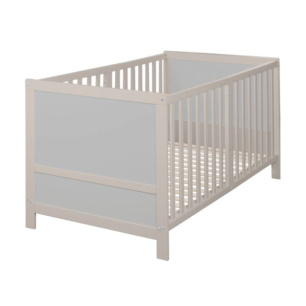 Pătuț gri cu înălțime reglabilă 70x140 cm Easy Sleep – Roba-image-2