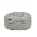 Fotoliu bean bag gri deschis cu tapițerie din țesătură bouclé Roll 105 – SLOWDOWN