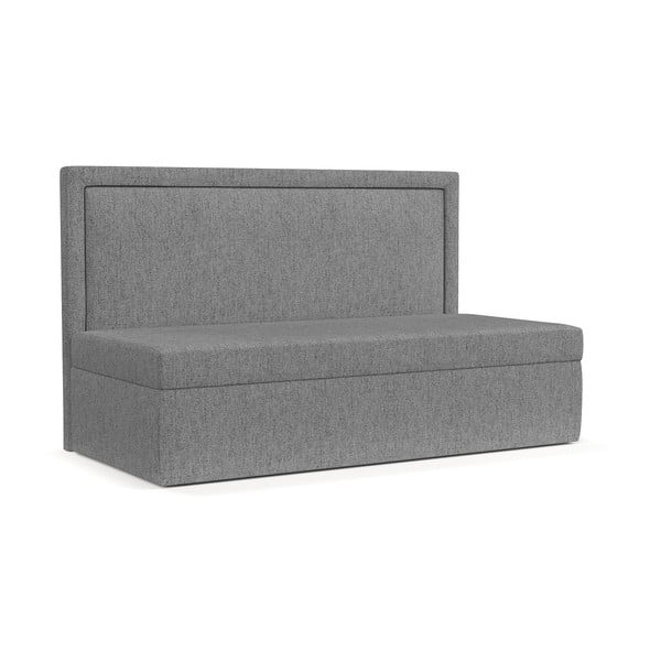 Pat gri tapițat 90x200 cm Scala – Maison de Rêve